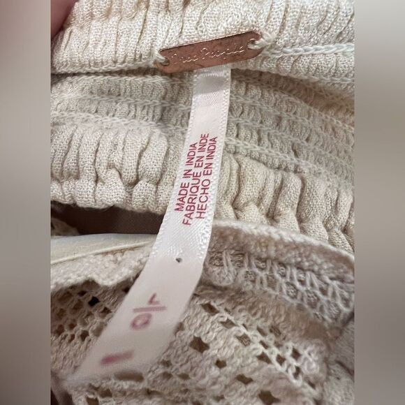 Free People Santa Maria Maxi Women’s Dress beige khaki boho hippie Size Medium - Picture 16 of 16